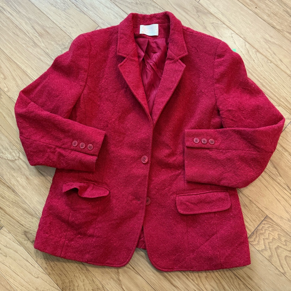 VTG Pendleton Women’s Tweed Red Blazer